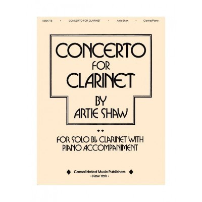 Capa de partitura musical para clarinete e piano