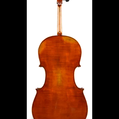 Parte traseira de violoncelo em madeira castanha