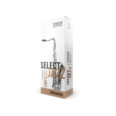 Embalagem de palhetas para saxofone tenor D'Addario Select Jazz Unfiled