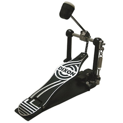 Pedal de bateria preto com detalhes brancos da marca DIXON