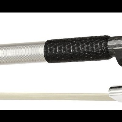 Arco para violino com pegadeira preta e crina branca