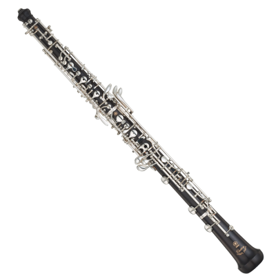 Clarinete preto com metal prateado e texto 'Royal Music'