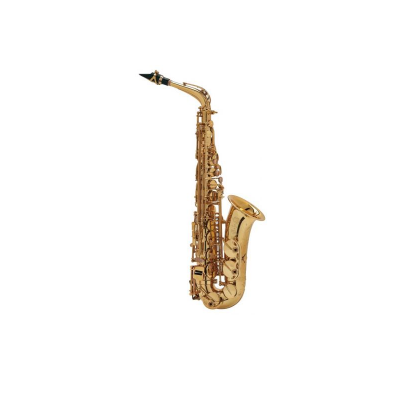 Saxofone tenor dourado com teclas e boca preta