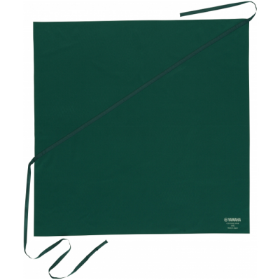 Avental verde escuro com tiras e logótipo YAMAHA no canto inferior direito