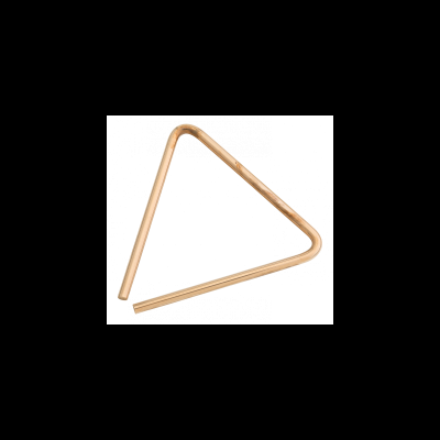 Triângulo musical dourado com vareta