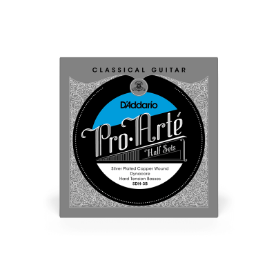 Embalagem de cordas de guitarra clássica D'Addario Pro Arte com design cinza e preto
