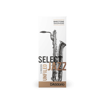 Embalagem branca de palhetas para saxofone barítono D'Addario Select Jazz