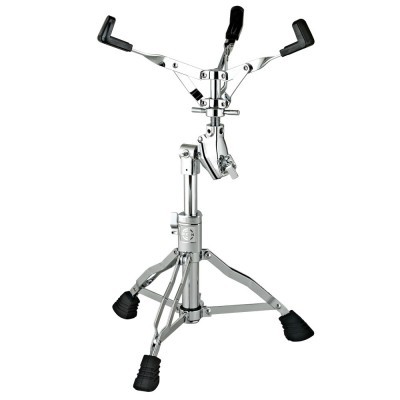 Suporte para caixa de bateria com tripé cromado e apoios pretos