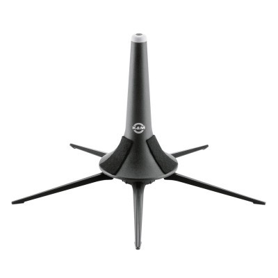 Suporte para trompete preto com base tripé