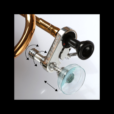 Ferramenta metálica com ventosa e peça preta para guitarra