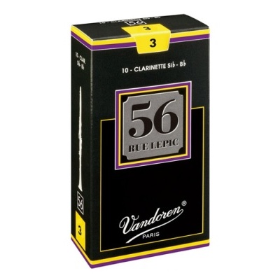 Embalagem preta de palhetas para clarinete Vandoren 56 RUE LEPIC calibre 3