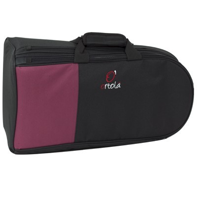 Bolsa para instrumento musical preta e borgonha com pega e fecho
