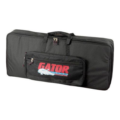 Mala de transporte preta para equipamento musical com bolsa frontal GATOR e fechos de correr
