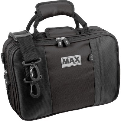 Bolsa preta de transporte pequena com alça e fecho MAX by profess