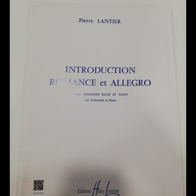 Capa de partitura musical de Pierre Lantier com texto azul sobre fundo creme