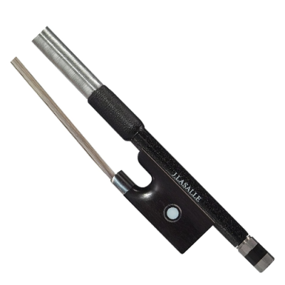 Arco para violino preto com ponta metálica e texto LASALLE