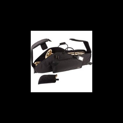 Estojo mochila preto para trompete com várias bolsas exteriores e interior acolchoado