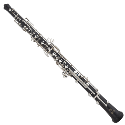Clarinete preto com teclas metálicas prateadas