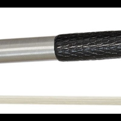 Arco para violino com cabo preto e acabamento prateado