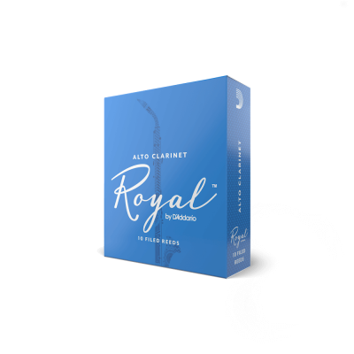 Caixa azul de palhetas para clarinete alto Royal por D'Addario