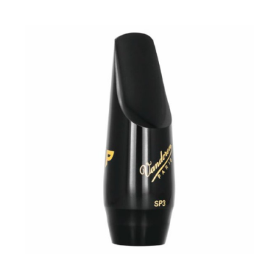 Mouthpiece Vandoren SP3 preto brilhante com inscrições douradas