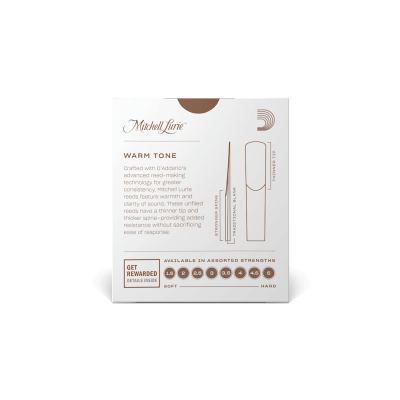 Embalagem do produto Mitchell Lurie Warm Tone com texto informativo e gráfico do pincel