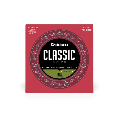Embalagem vermelha para cordas de guitarra clássica da D'Addario Classic Nylon