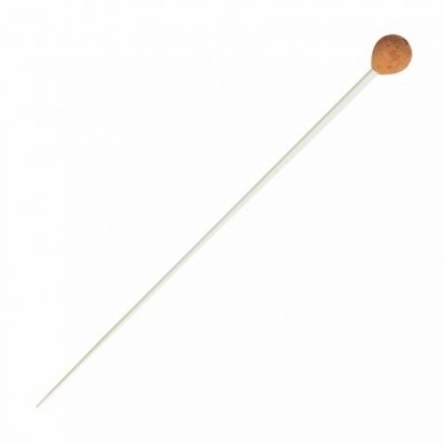 Varinha branca longa com ponta fina e extremidade arredondada cor de madeira