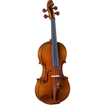 Violino de madeira castanha com 4 cordas
