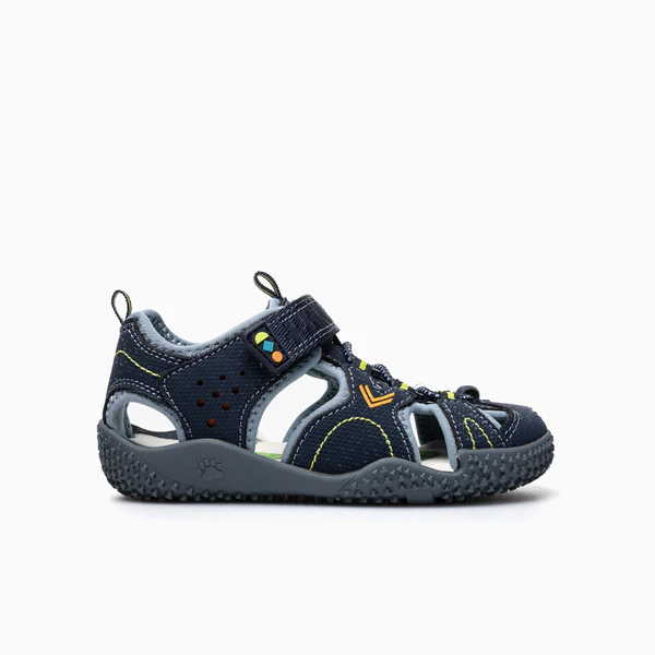 Sandália Menino Pablosky Sandália desportiva infantil azul escuro com sola preta e fecho de velcro