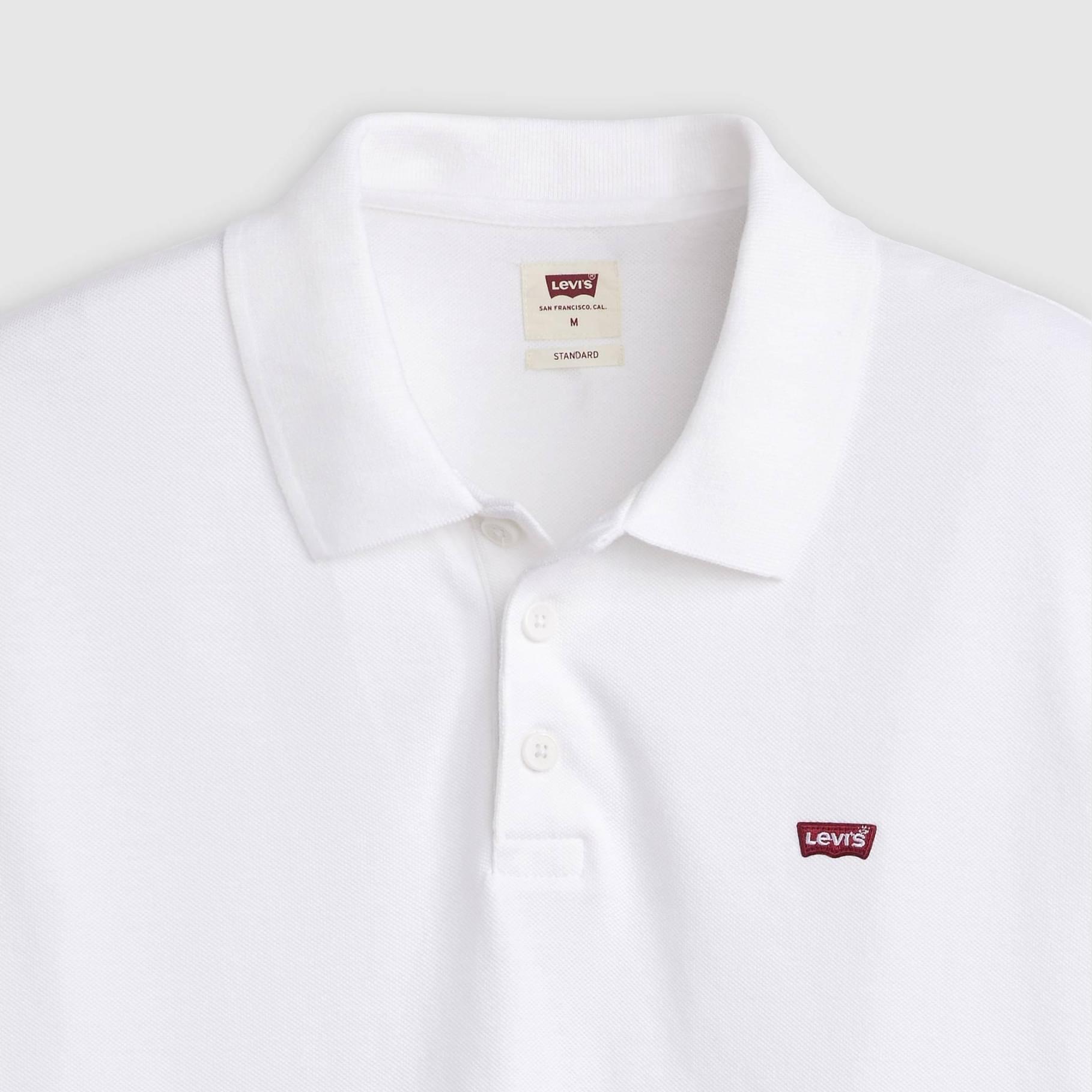Polo Levi´s® New Housemark Branco de Manga Curta Polo branco Levis com gola clássica e logótipo vermelho