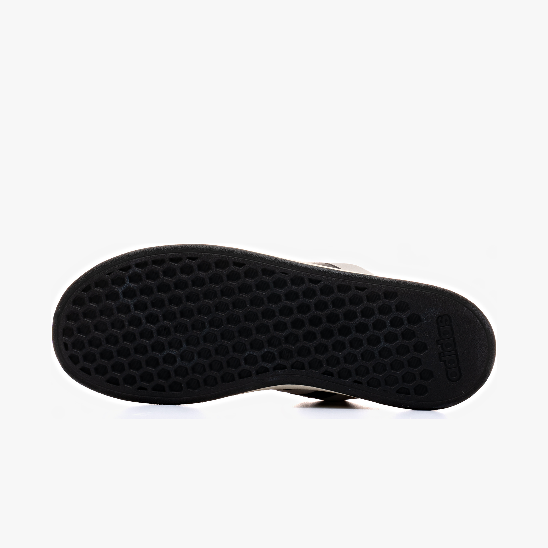 Sapatilhas Adidas Grand Court 00s Sola preta de calçado com padrão hexagonal e logo Adidas