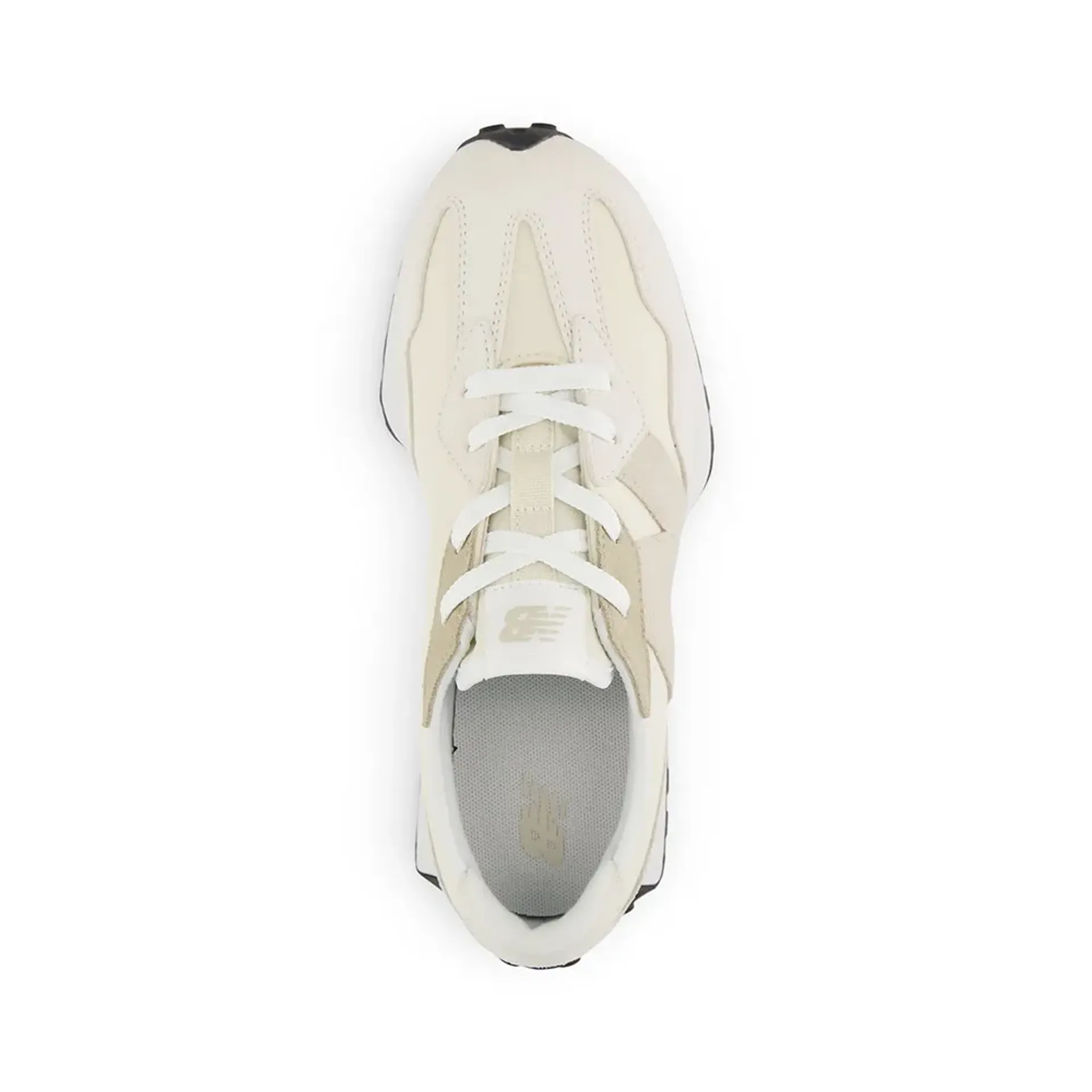Sapatilha New Balance G327 3TZ Tênis branco e bege vista de cima