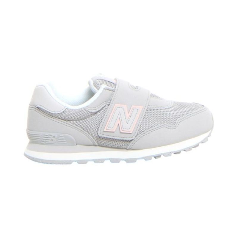 Sapatilhas New Balance PV515 PNK Tênis desportivo cinza claro New Balance com velcro e sola branca