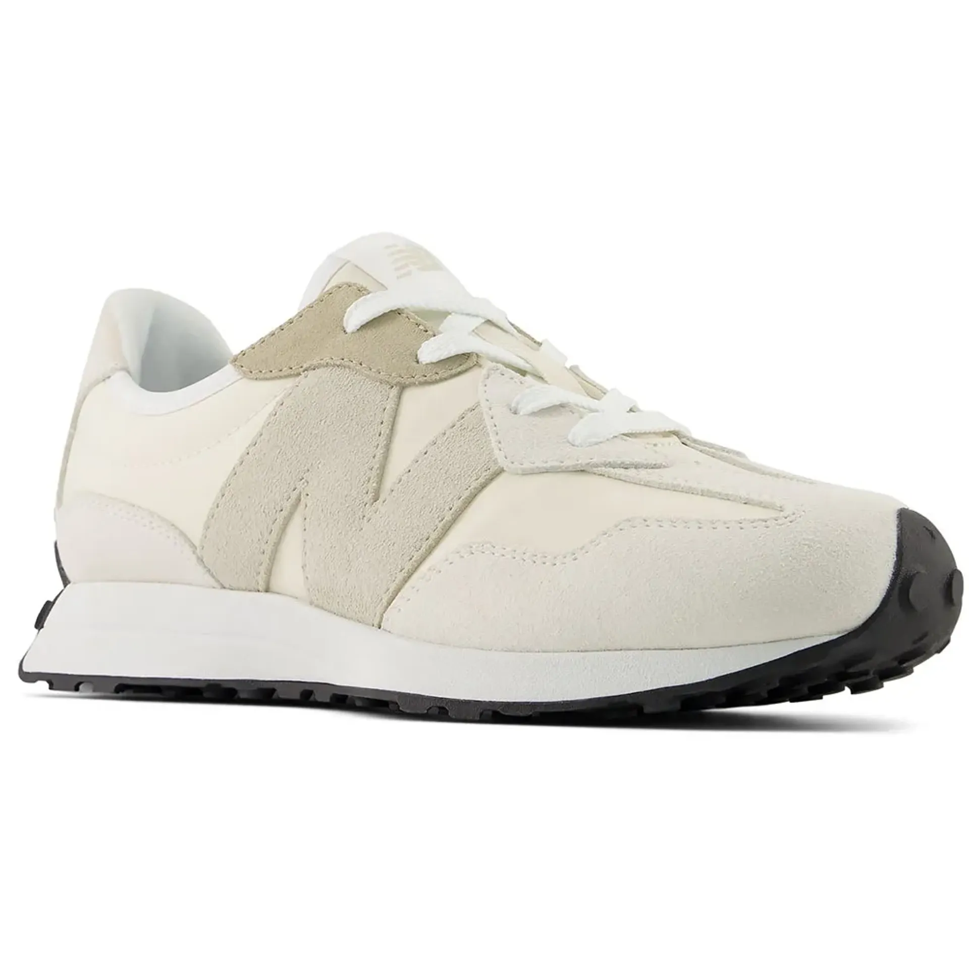 Sapatilha New Balance G327 3TZ Ténis de corrida bege com detalhes em camurça e sola branca