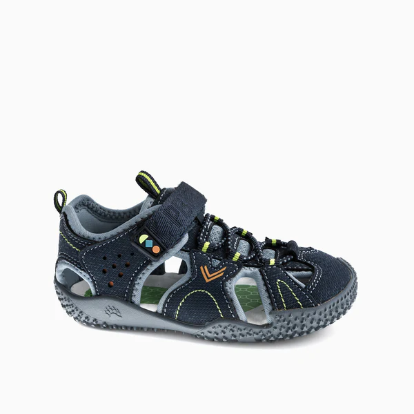 Sandália Menino Pablosky Sandália desportiva azul escuro com fecho de velcro e sola cinza