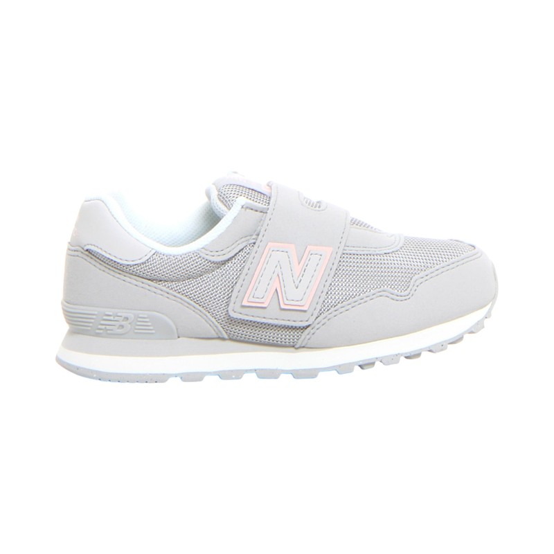 Sapatilhas New Balance PV515 PNK Ténis New Balance cinza claro com velcro e sola branca