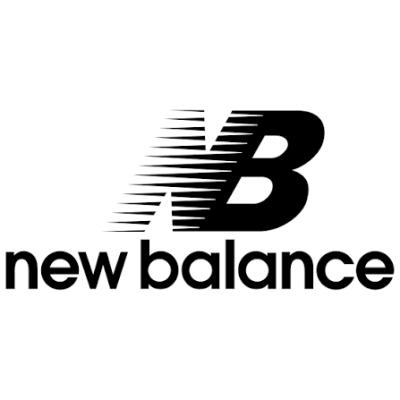 Logótipo New Balance em preto com letras NB estilizadas e texto new balance em preto