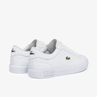 Sapatilhas brancas Lacoste em pele com logotipo de crocodilo