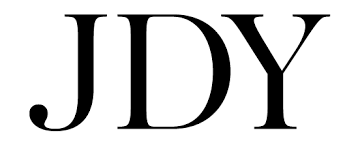 Logótipo preto da marca JDY em fundo branco