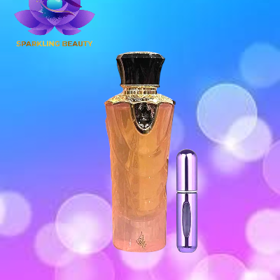 Frascos de perfumes dourado e prateado com logotipo e texto Sparkling Beauty