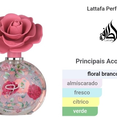 Garrafas de perfume com tampa em forma de flor rosa.