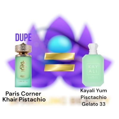 Dois frascos de perfume verde pistachio com texto e símbolo igual dourado ao centro