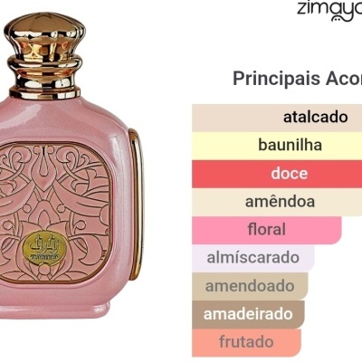Frasco de perfume rosa com tampa dourada ornamentada