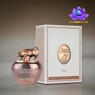 Frasco de perfume Taureau De Combat com tampa decorativa de touro e embalagem detalhada