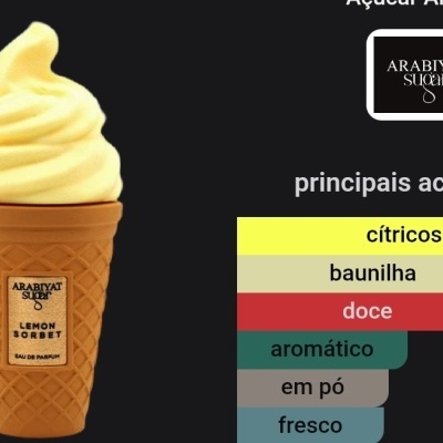 Embalagem formato gelado limão EAUI DE PARFUM ARABIYAT Sugar