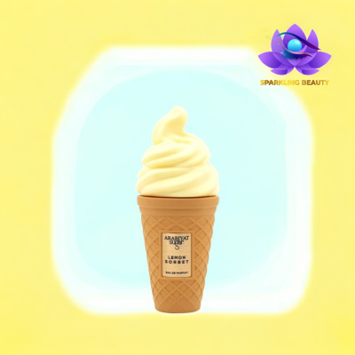 Frasco de perfume em forma de sorvete de limão