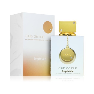 Perfume club de nuit Impériale com caixa branca e dourada