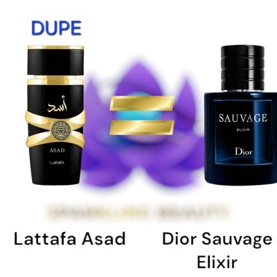 Comparação perfumaria Lattafa Asad e Dior Sauvage Elixir