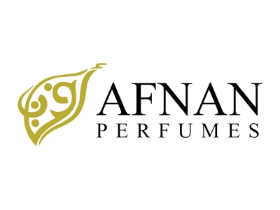 Logótipo AFNAN PERFUMES em dourado e preto